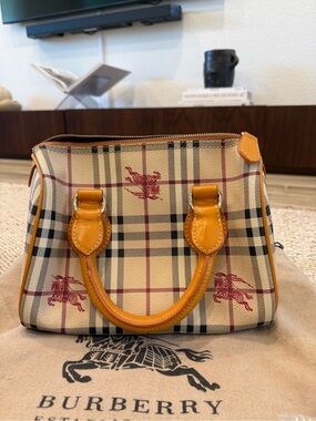 Rare Vintage BURBERRY Prorsum Haymarket Check Mini Bowling Bag